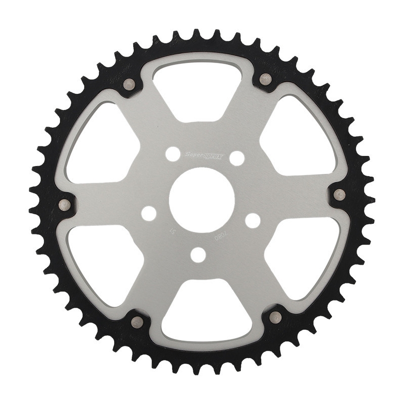 Rear sprocket SUPERSPROX STEALTH silver 51T, 530