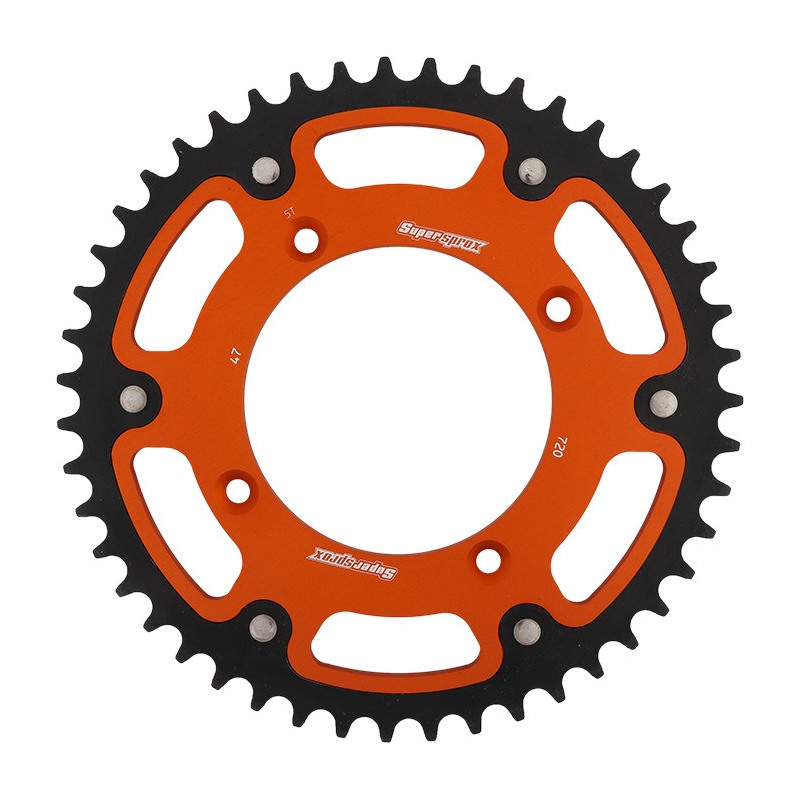 Rear sprocket SUPERSPROX STEALTH orange 47T, 520