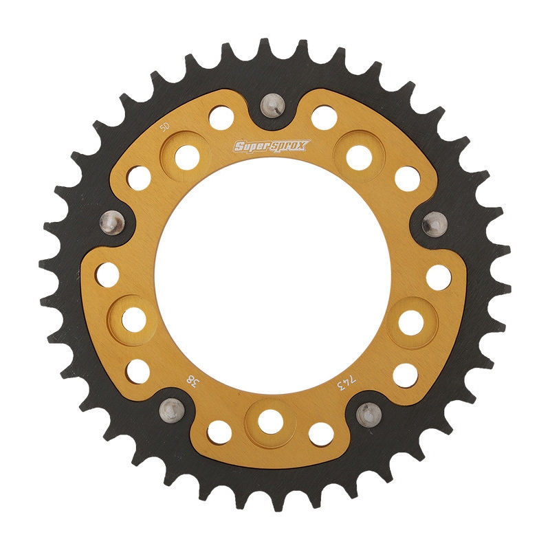 Rear sprocket SUPERSPROX STEALTH gold 38T, 520