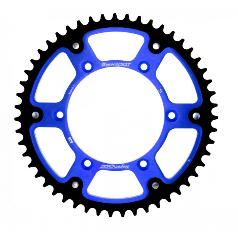 Rear sprocket SUPERSPROX STEALTH blue 51T, 520