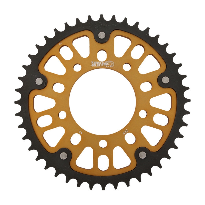 Rear sprocket SUPERSPROX STEALTH gold 44T, 530