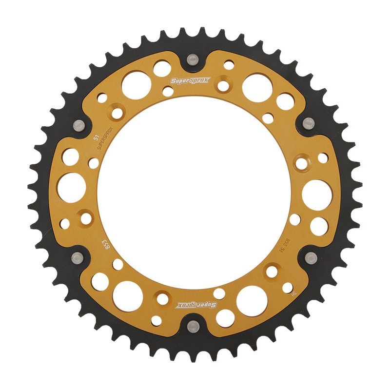 Rear sprocket SUPERSPROX STEALTH gold 51T, 520