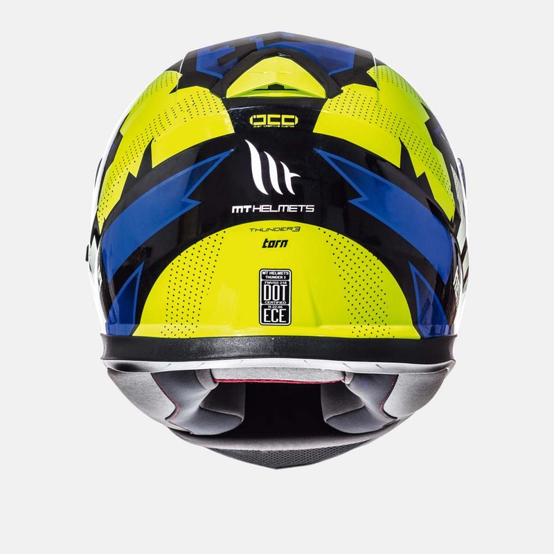 Integralny kask motocyklowy MT Thunder 3 SV Torn fluo żółto-niebieski wyprzedaż