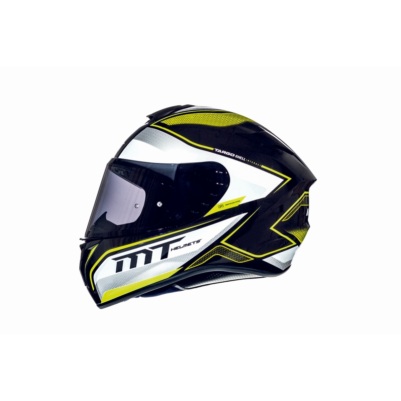 Integralny kask motocyklowy MT Targo Interact biało-fluo żółty