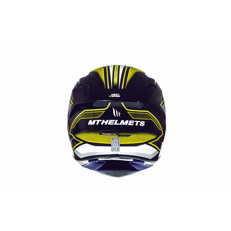 Integralny kask motocyklowy MT Targo Interact biało-fluo żółty
