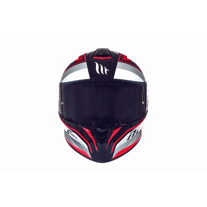 Integralny kask motocyklowy MT Targo Interact biało-czerwony