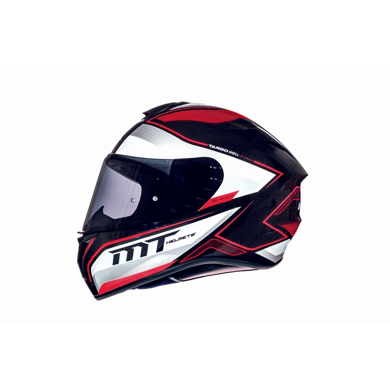 Integralny kask motocyklowy MT Targo Interact biało-czerwony