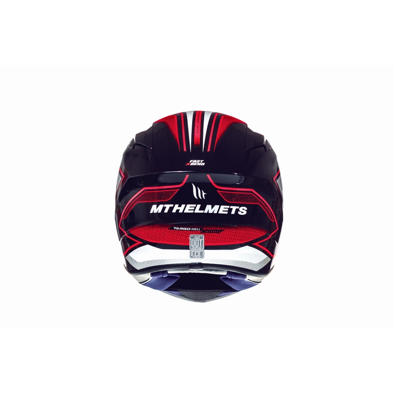 Integralny kask motocyklowy MT Targo Interact biało-czerwony