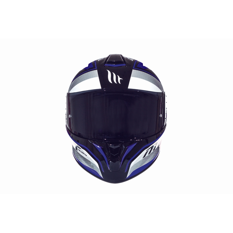 Integralny kask motocyklowy MT Targo Interact biało-niebieski