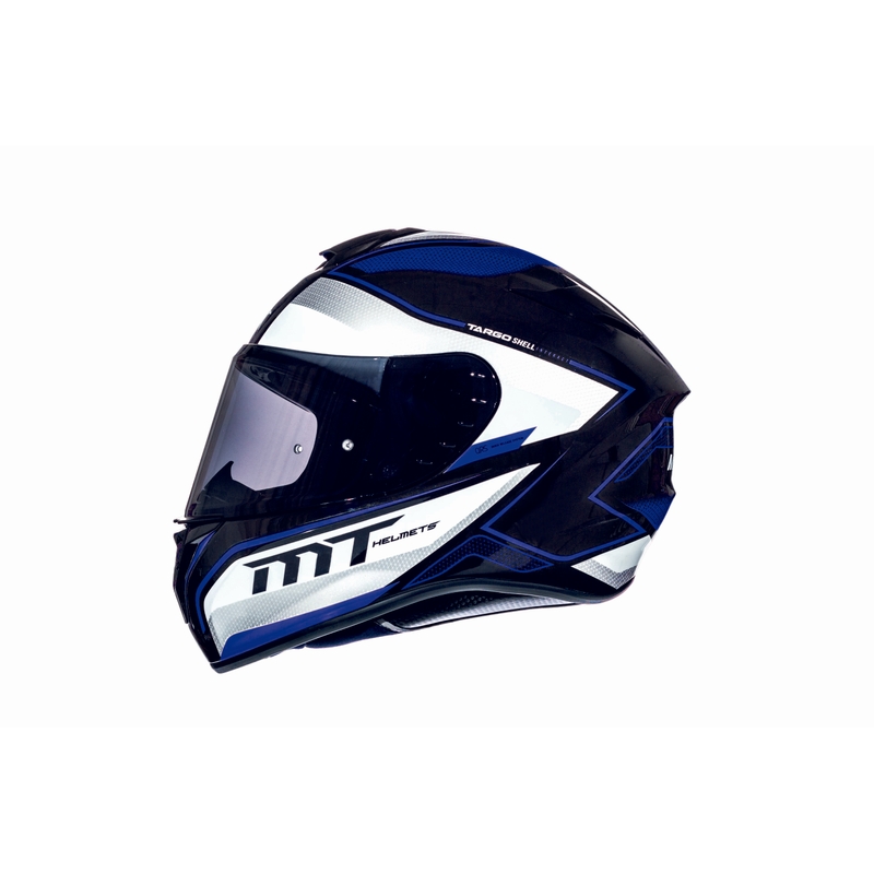 Integralny kask motocyklowy MT Targo Interact biało-niebieski