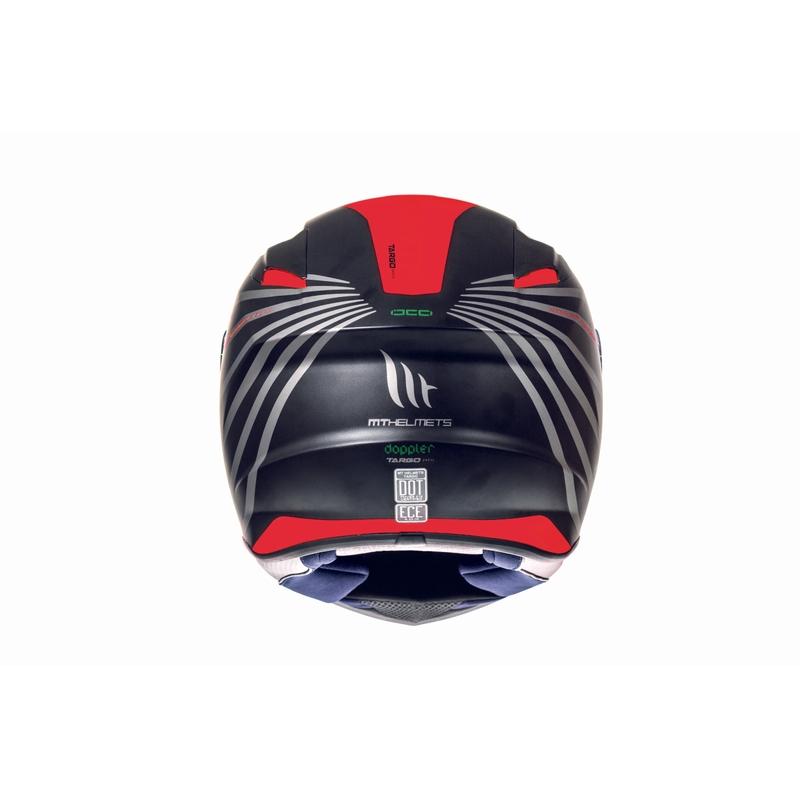 Integralny kask motocyklowy MT Targo Doppler fluo czerwony matowy wyprzedaż