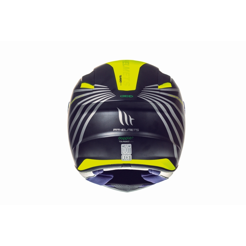Integralny kask motocyklowy MT Targo Doppler fluo żółty matowy wyprzedaż