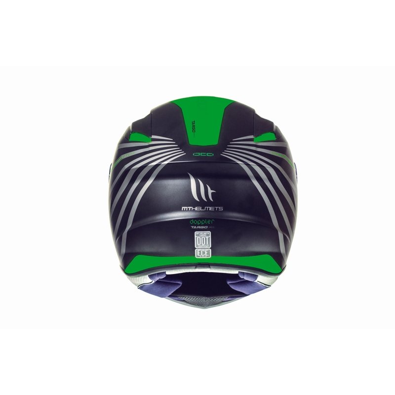 Integralny kask motocyklowy MT Targo Doppler fluo zielono matowy wyprzedaż