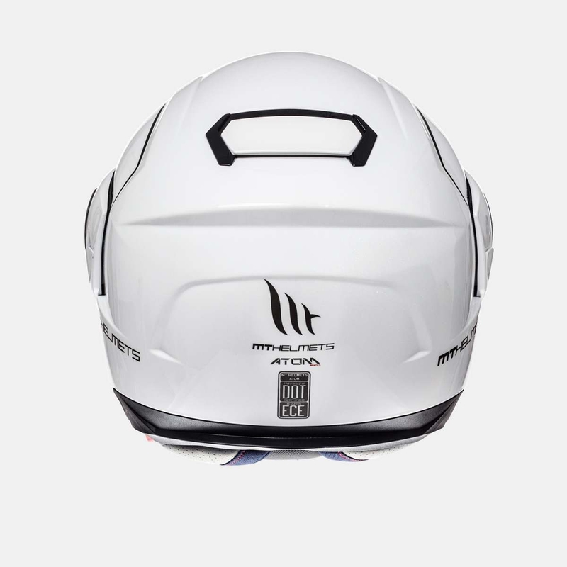 Szczękowy kask motocyklowy MT Atom biały wyprzedaż