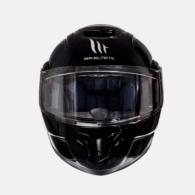 Szczękowy kask motocyklowy MT Atom czarny wyprzedaż