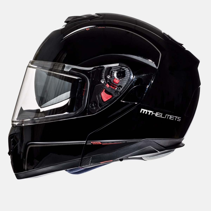 Szczękowy kask motocyklowy MT Atom czarny wyprzedaż
