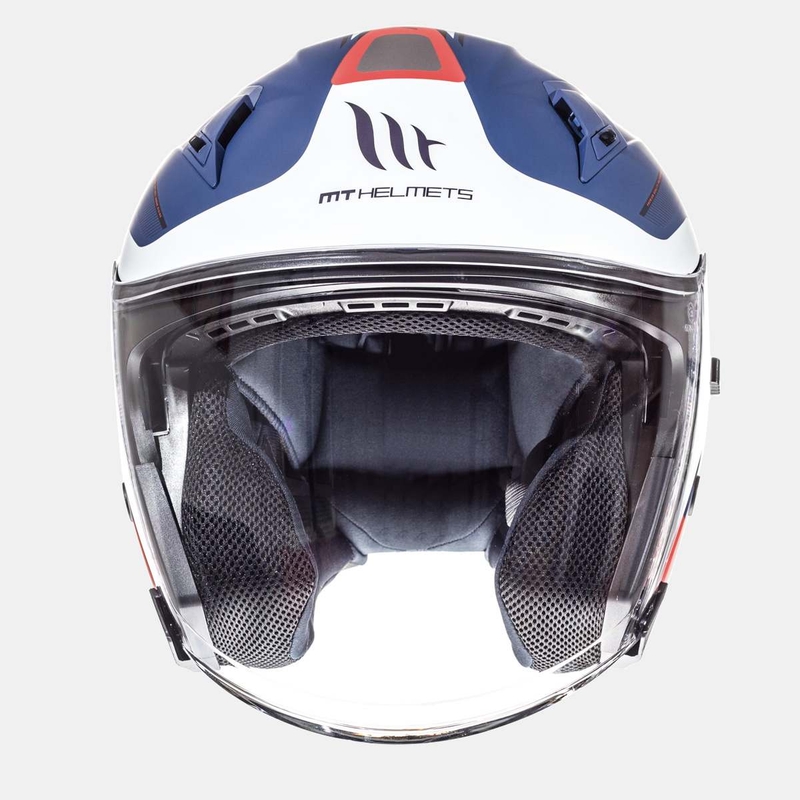 Otwarty kask motocyklowy MT Avenue SV Crossroad niebieski matowy-czerwony