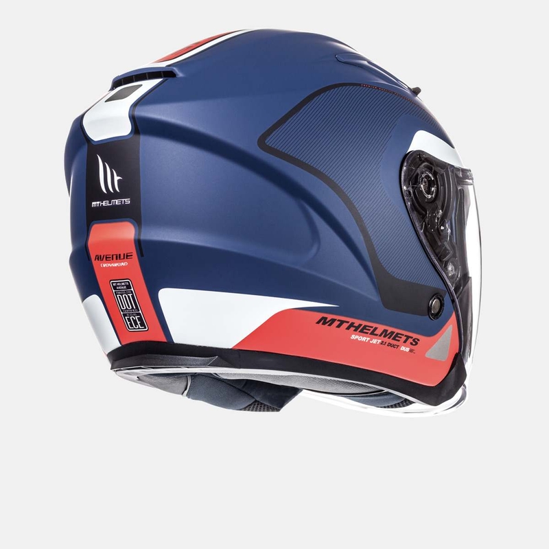 Otwarty kask motocyklowy MT Avenue SV Crossroad niebieski matowy-czerwony