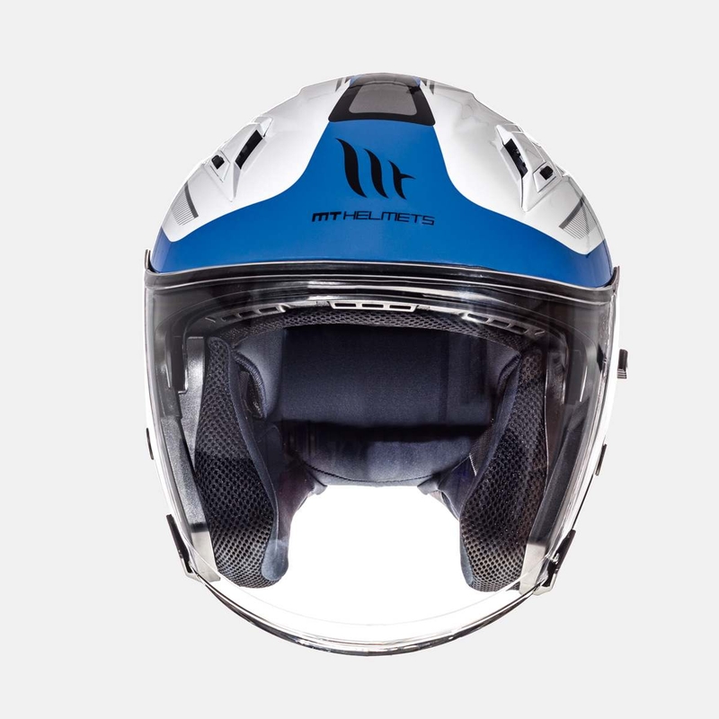 Otwarty kask motocyklowy MT Avenue SV Crossroad biało-niebieski