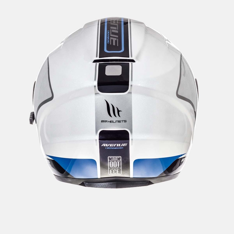 Otwarty kask motocyklowy MT Avenue SV Crossroad biało-niebieski