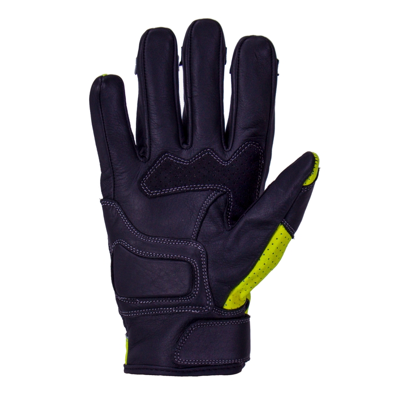 Rękawice motocyklowe Tschul 316 czarno-fluo żółte  - II. jakość