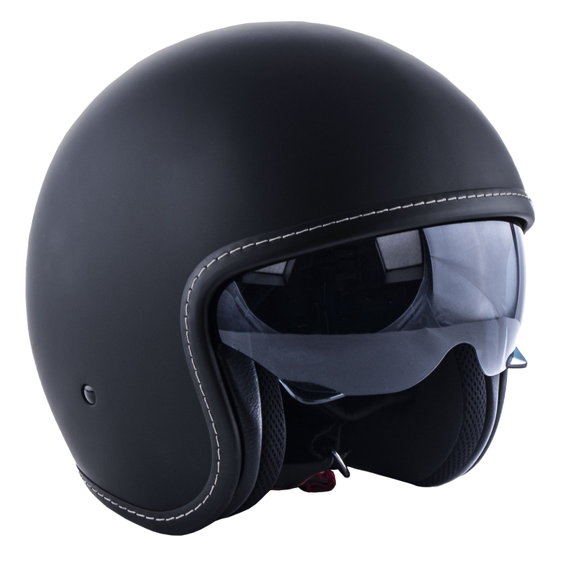 Otwarty kask motocyklowy  RSA Shadow Czarny mat - II. jakość