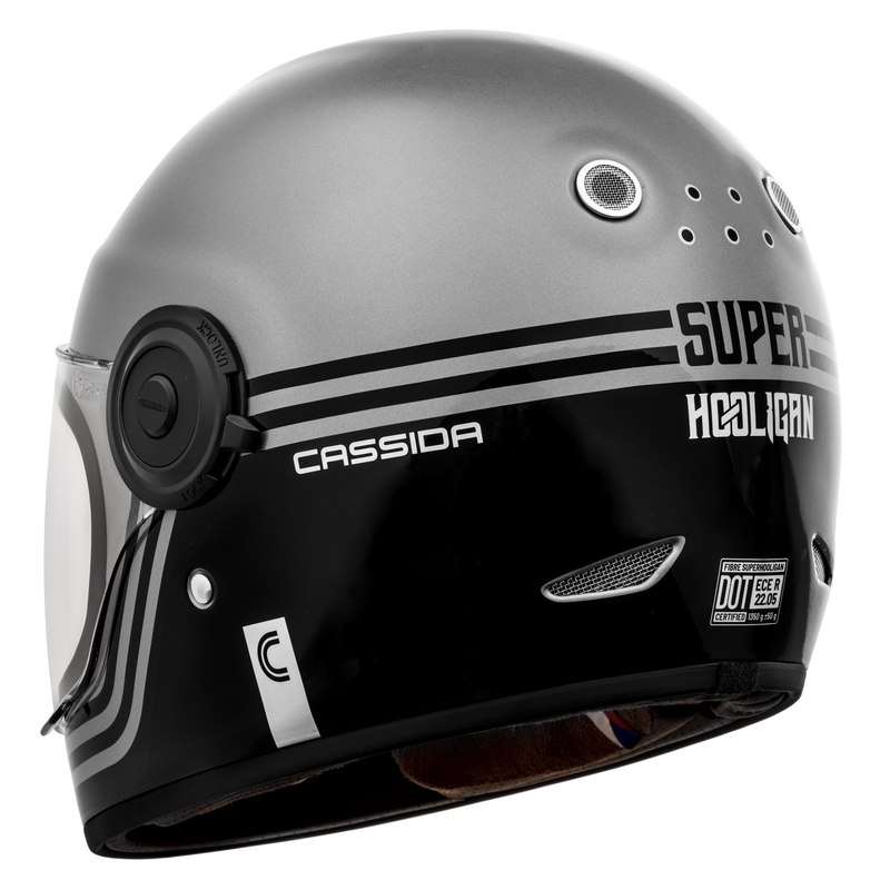 Kask motocyklowy Cassida Fibre Super Hooligan Integral czarny-szary