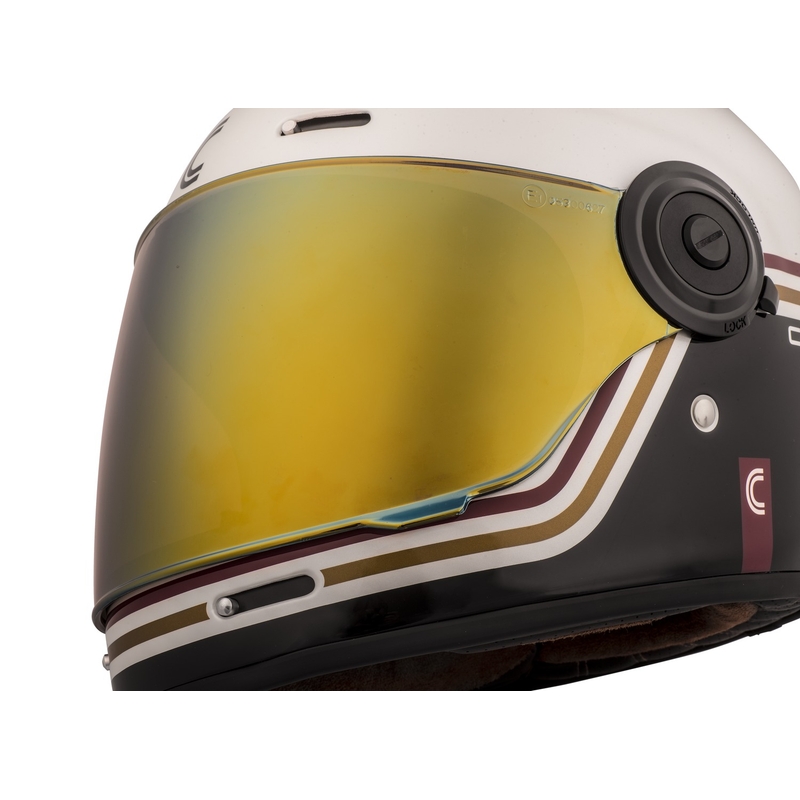 Kask motocyklowy integralny Cassida Fibre Super Hooligan Carat white-black-red-gold wyprzedaż