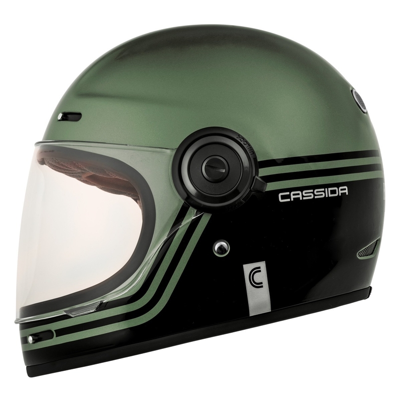Kask motocyklowy Cassida Fibre Super Hooligan Black-Green Integral wyprzedaż