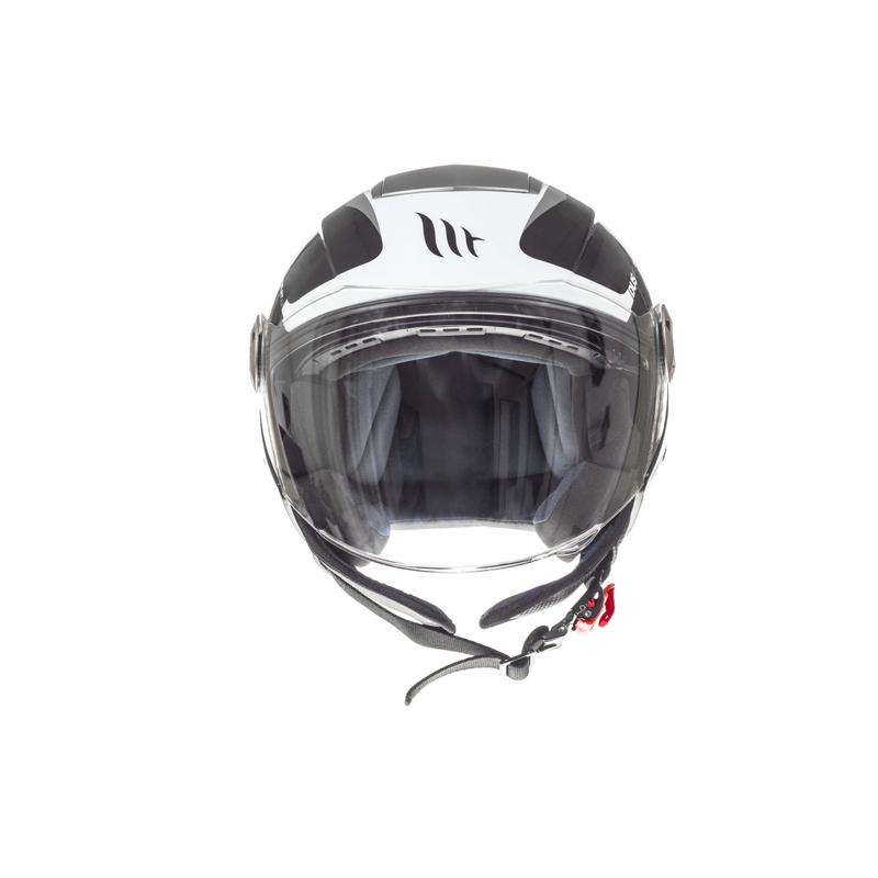 Otwarty kask motocyklowy MT City Eleven SV Spark czarno-biało-szary wyprzedaż