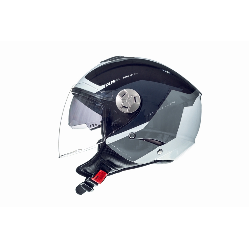 Otwarty kask motocyklowy MT City Eleven SV Spark czarno-biało-szary wyprzedaż