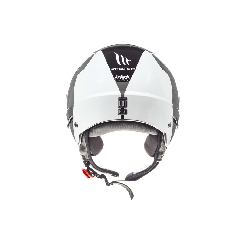 Otwarty kask motocyklowy MT City Eleven SV Spark czarno-biało-szary wyprzedaż