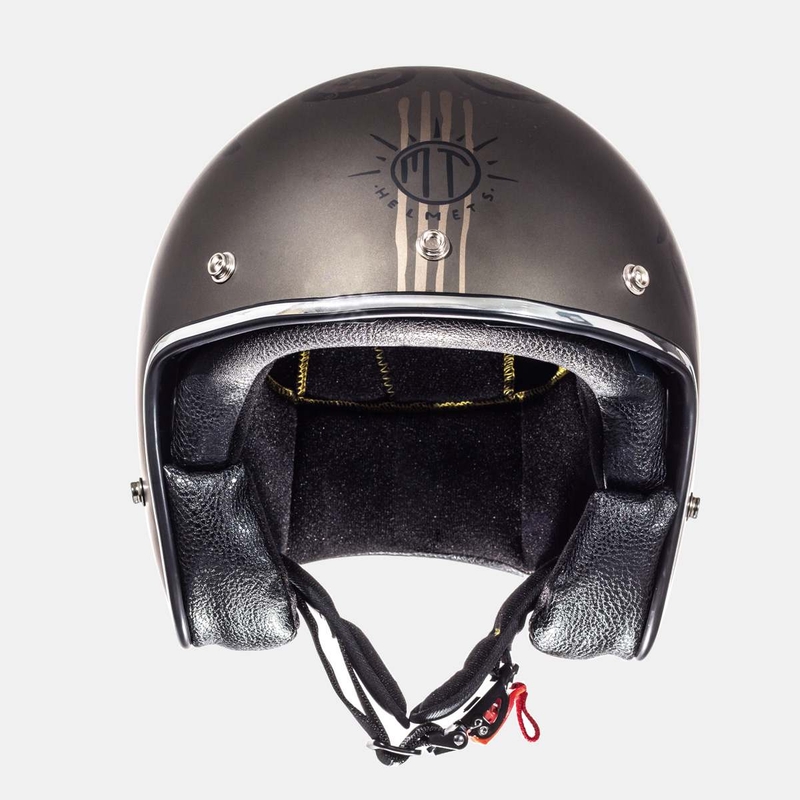 Otwarty kask motocyklowy MT LeMans SV Outlander brązowy matowy wyprzedaż