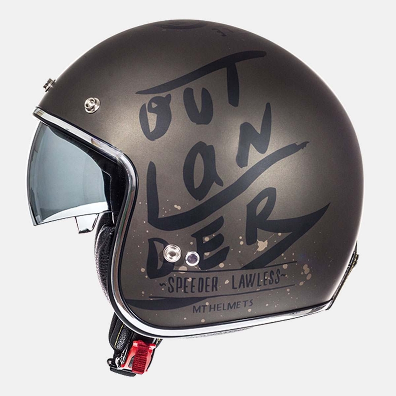 Otwarty kask motocyklowy MT LeMans SV Outlander brązowy matowy wyprzedaż