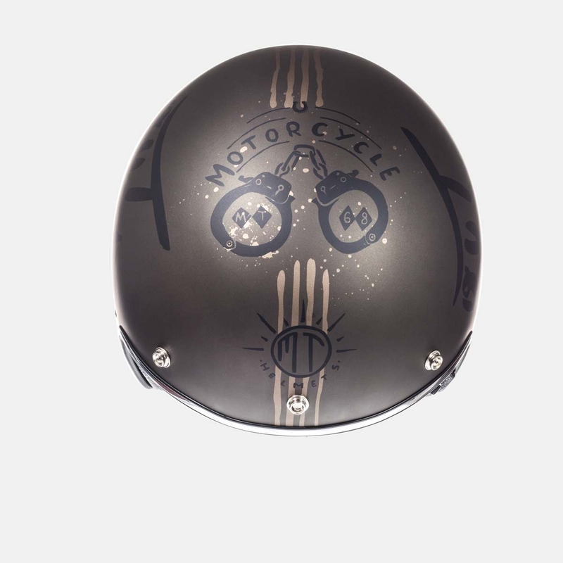 Otwarty kask motocyklowy MT LeMans SV Outlander brązowy matowy wyprzedaż