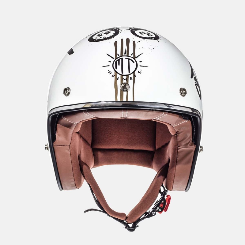 Otwarty kask motocyklowy MT LeMans SV Outlander biały wyprzedaż