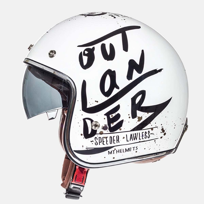 Otwarty kask motocyklowy MT LeMans SV Outlander biały wyprzedaż