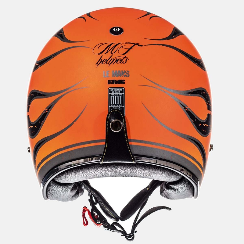 Otwarty kask motocyklowy MT LeMans SV Flaming fluo pomarańczowy wyprzedaż