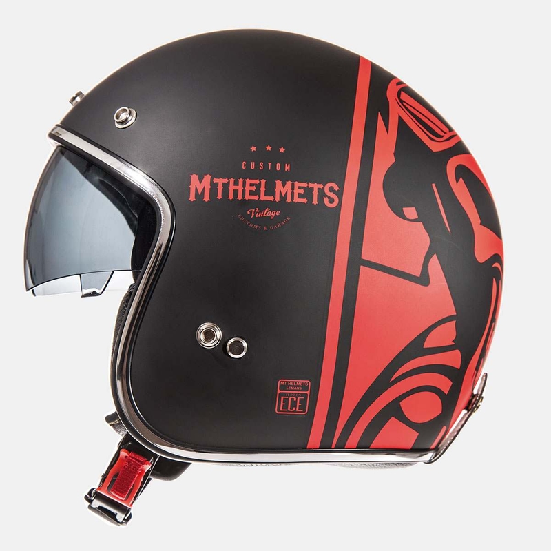 Otwarty kask motocyklowy MT LeMans SV Divenire czerwony matowy wyprzedaż