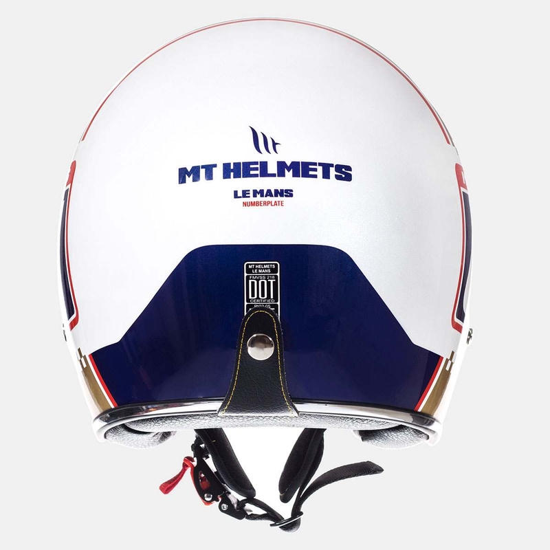 Otwarty kask motocyklowy MT LeMans SV 2 Numberplate biało-złoty