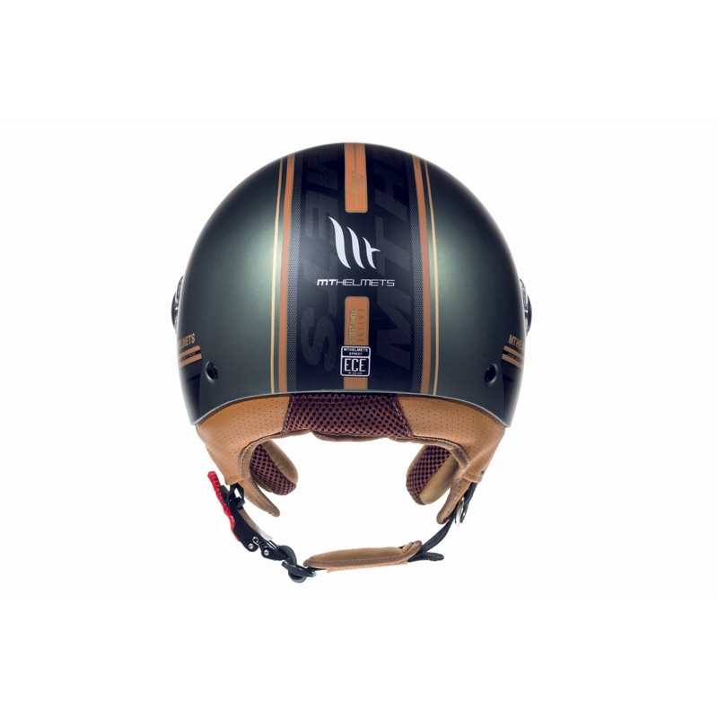 Otwarty kask motocyklowy MT Street Entire zielony matowy wyprzedaż