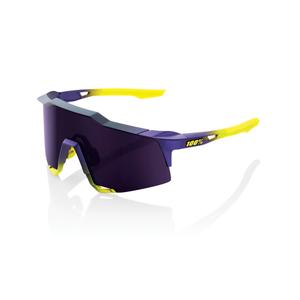 100% SPEEDCRAFT Matte Metallic Digital Brights okulary przeciwsłoneczne fioletowo-żółte (fioletowe szkła)