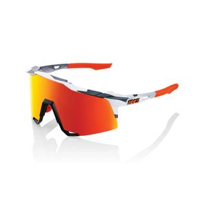 Okulary przeciwsłoneczne 100% SPEEDCRAFT Soft Tact Grey Camo white-grey-orange (czerwona szybka)