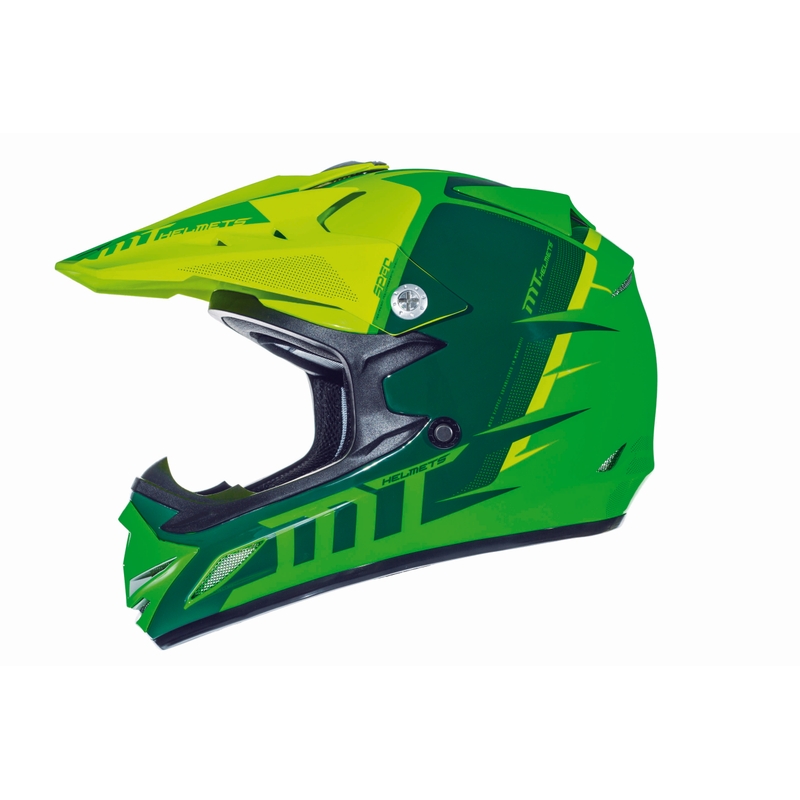 Dziecięcy motocrossowy kask MT MX-2 Spec fluo zielono-żółty
