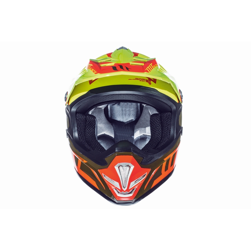 Dziecięcy kask motocrossowy MT MX-2 Spec fluo pomarańczowo-żółty