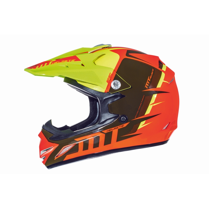 Dziecięcy kask motocrossowy MT MX-2 Spec fluo pomarańczowo-żółty