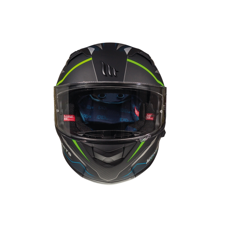 Integralny kask motocyklowy MT Kre Intrepid SV czarny matowy-fluo zielony wyprzedaż