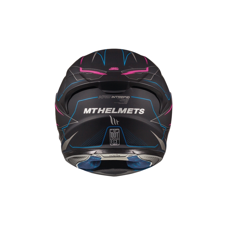 Integralny kask motocyklowy MT Kre Intrepid SV czarny matowy-fluo różowy