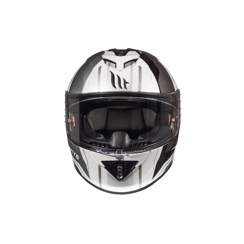 Integralny kask motocyklowy MT Rapide Duel biało-srebrny