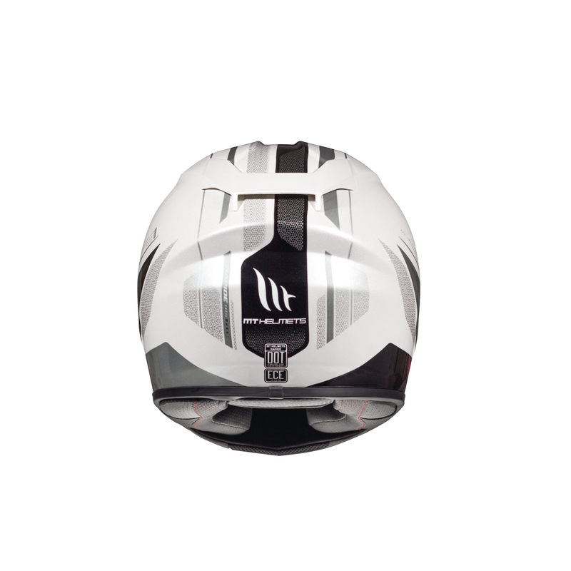 Integralny kask motocyklowy MT Rapide Duel biało-srebrny